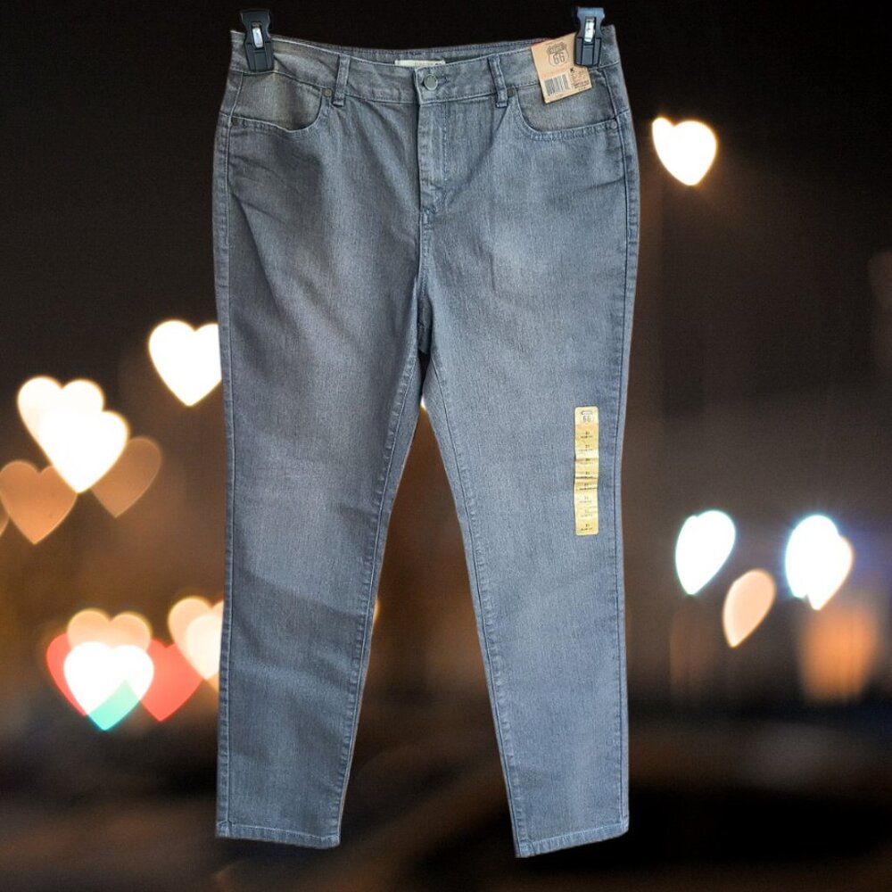 Route 66 Women's Starlight Colored Skinny Ankle Jeans Gray Size 31